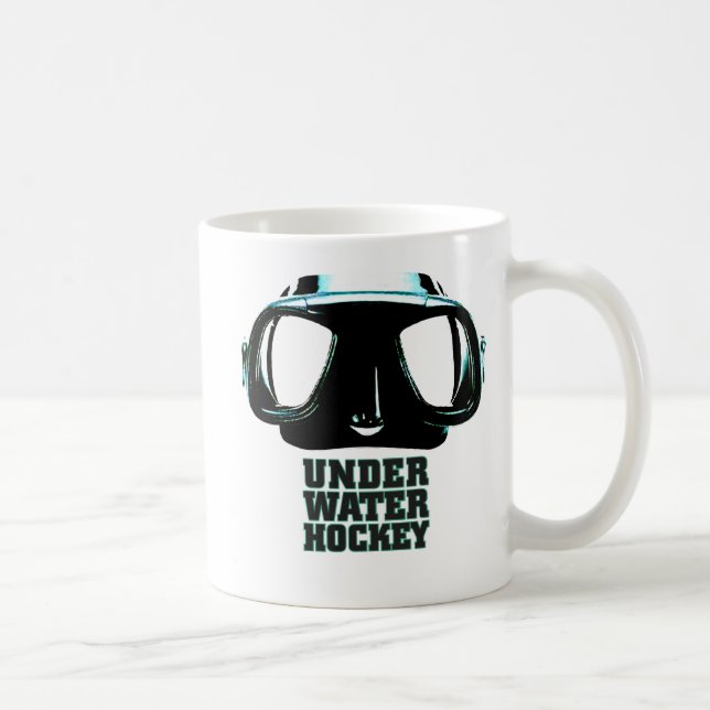 De Café Caneca branca clássica do hóquei subaquático (Direita)