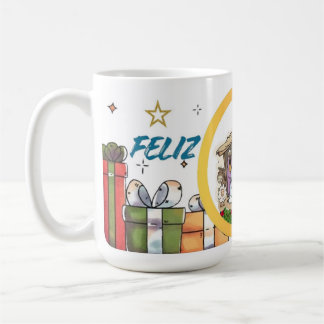 De Café Caneca Branca Clássica - Edição Natal