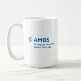 De Café Caneca branca com logotipo AMBS azul