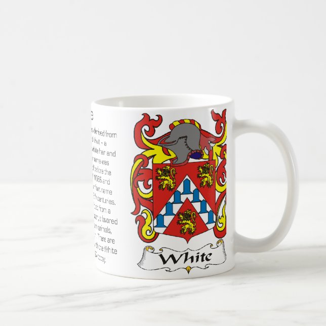 De Café Caneca branca da crista da família (Direita)