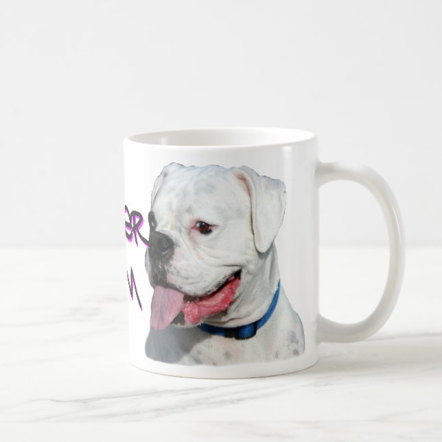 De Café Caneca branca da mamã do pugilista (Direita)