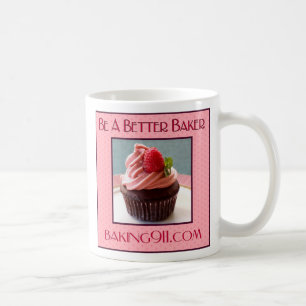 De Café Caneca branca do cupcake Baking911
