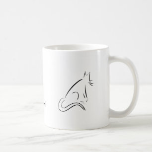 De Café Caneca branca do gato do zen