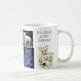 De Café caneca branca do tigre