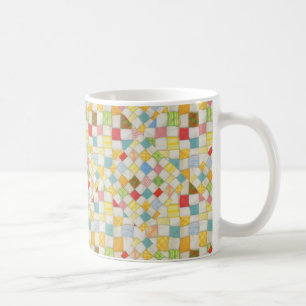 DE CAFÉ CANECA BRANCA QUILT MOSAIC
