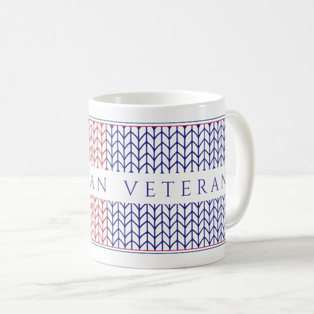 De Café Caneca Branca "VETERANO AMERICANO" (Frente Esquerda)