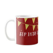 Caneca Brinde Para O Ano Novo – Vermelho Festivo &