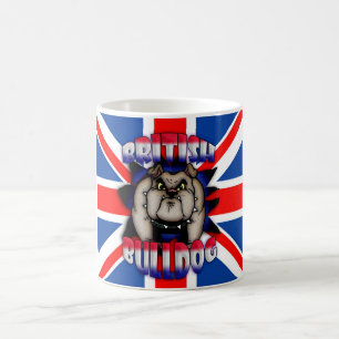 De Café Caneca britânica do buldogue, com Union Jack