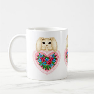 De Café caneca Bunny Rabbit Heart