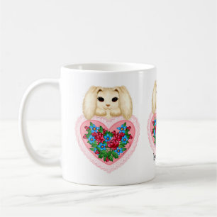 De Café Caneca Bunny Rabbit Heart