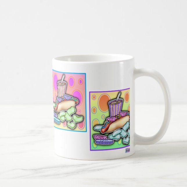 De Café Caneca - Cachorro Quente Pop Art com Batatas Frita (Direita)