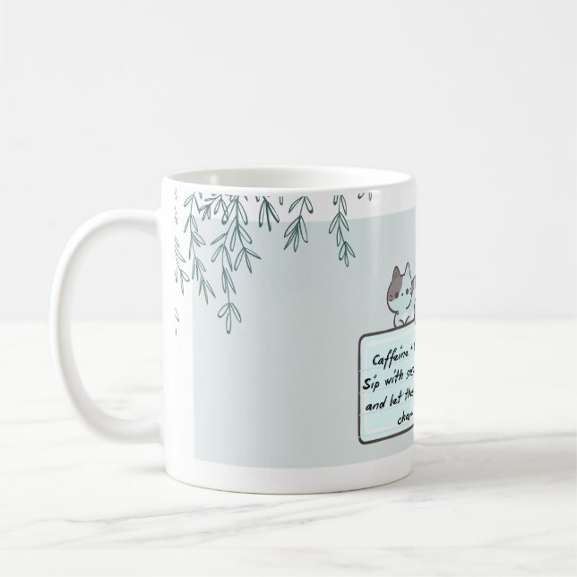 De Café Caneca Cafeína & Gatos (Esquerda)