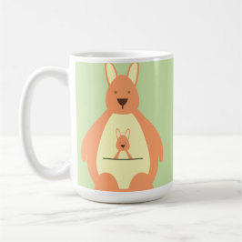 De Café Caneca Canguru Saltitante Feliz
