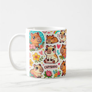 De Café Caneca Capybara Bloom – Vibrações Fofas