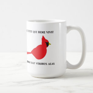 De Café Caneca cardinal com frase Latin
