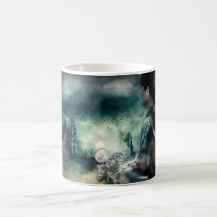 De Café Caneca Cargo-Apocalíptico da menina do