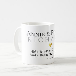 De Café caneca casal família dele dela nome