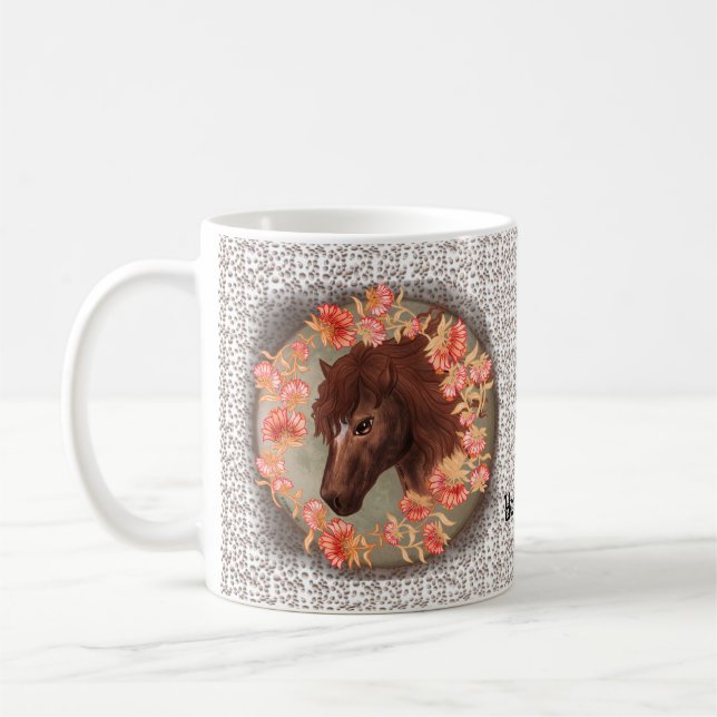 De Café Caneca Cavalo Castanho Bellflower (Esquerda)