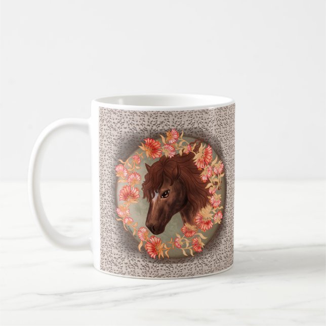 De Café Caneca Cavalo Castanho Campainha (Esquerda)