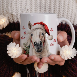 De Café Caneca Cavalo Engraçado do Papai Noel Ho Ho Ho