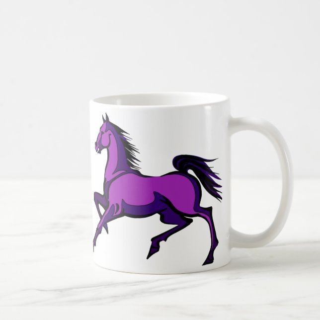De Café Caneca Cavalos Purpúreos a Dançar (Direita)