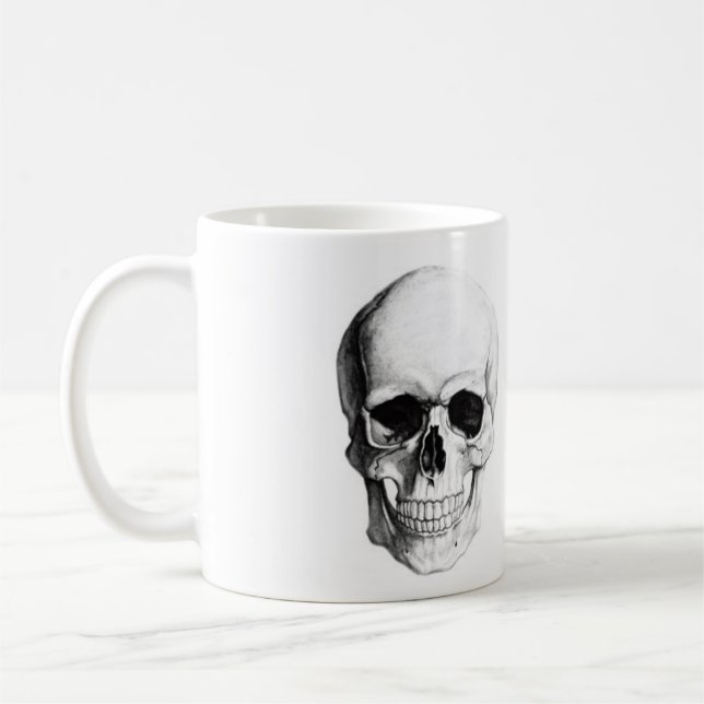 De Café Caneca Caveira c/ nome personalizad 325ml clássica (Esquerda)
