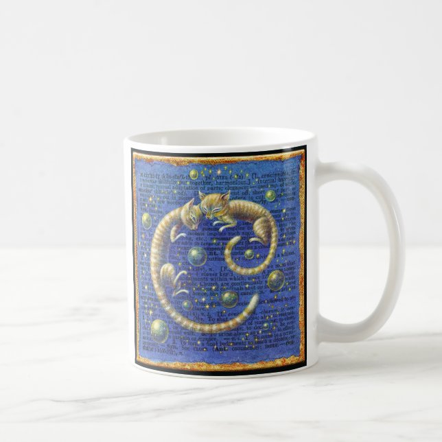 De Café Caneca celestial da fantasia do gato: Elegância (Direita)