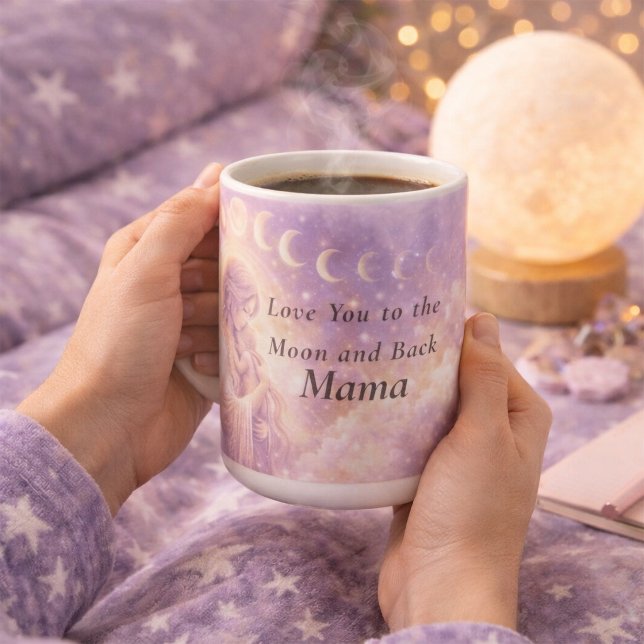 De Café Caneca Celestial Moon Mama, Amo Você até a Lua Mam (Criador carregado)