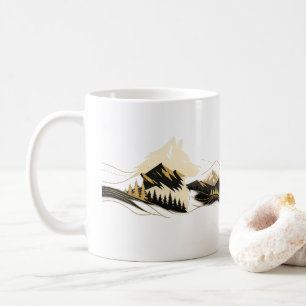 De Café Caneca Cena da Montanha Linha Áurea do Lobo