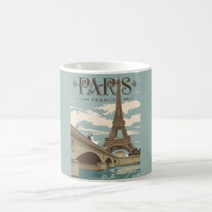 De Café Caneca Cena Romântica Paris França