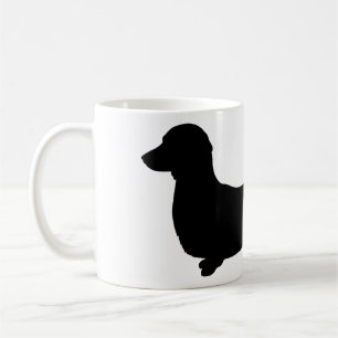 De Café Caneca cerâmica do Dachshund longo do cabelo