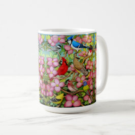 De Café Caneca cerâmica dos pássaros selvagens do quintal