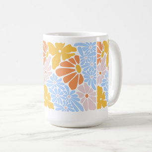 De Café Caneca Cerâmica Floral Moderna Flor Abstrata Paste