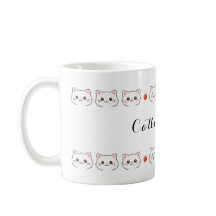Caneca Cerâmica Gatinho Kawaii