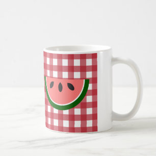 De Café Caneca Checkered vermelha da melancia