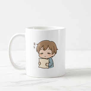 De Café Caneca Chibi “Sonolento” Humor Diário