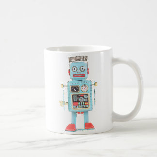 De Café Caneca chinesa retro do robô da lata do vintage