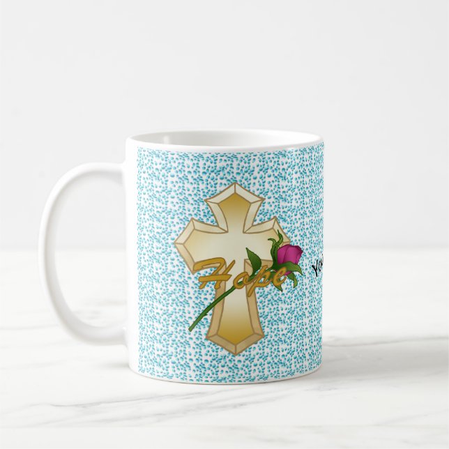 De Café caneca Christian Hope Rose Cross (Esquerda)