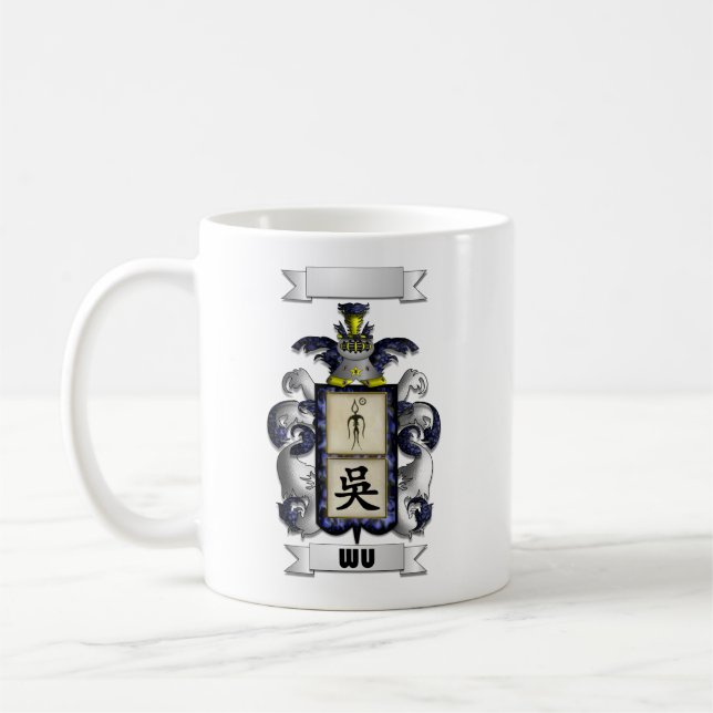 De Café Caneca Clássica Apelido Wu e Escudo (Esquerda)