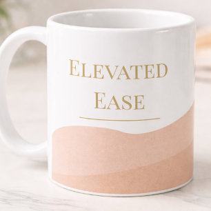 De Café Caneca Clássica Bege Rosa Dourado, 330 ml