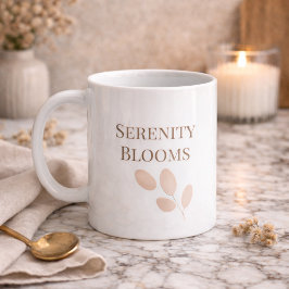 De Café Caneca Clássica Blush Petal Script, 330 ml