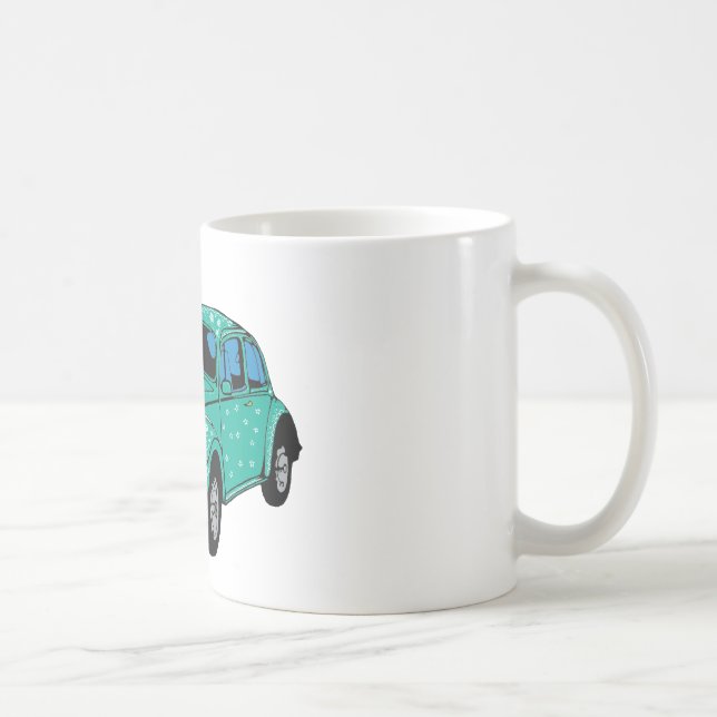 De Café Caneca Clássica Carro Hippie Azul (Direita)