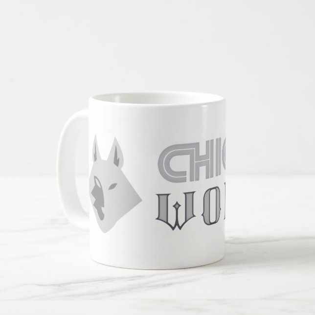 De Café Caneca Clássica Chicago Wolves (Frente Esquerda)