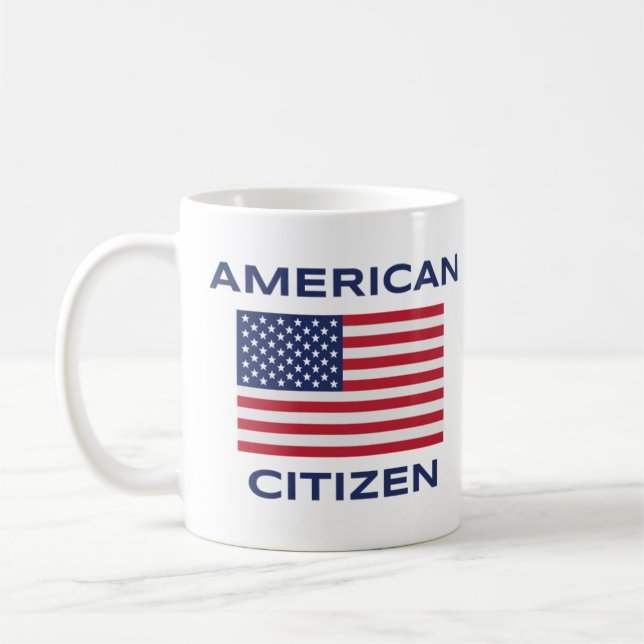 De Café Caneca Clássica Cidadão Americano Bandeira EUA (Esquerda)