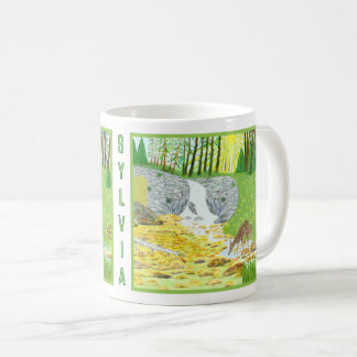 De Café Caneca Clássica com Cena Florestal e Texto