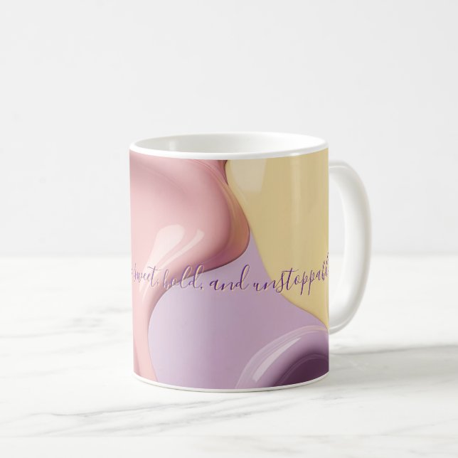 De Café Caneca clássica com gráfico abstrato elegante (Frente Esquerda)
