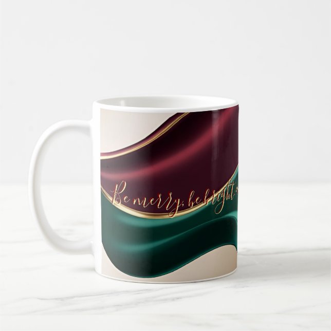 De Café Caneca clássica com gráfico abstrato elegante (Esquerda)