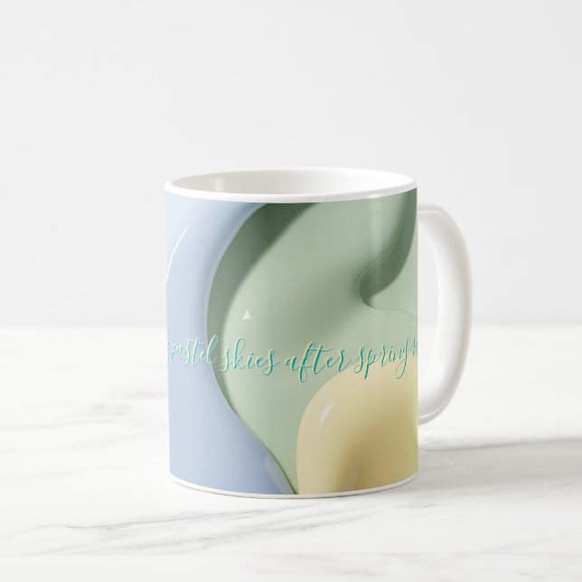 De Café Caneca clássica com gráfico abstrato elegante (Frente Esquerda)