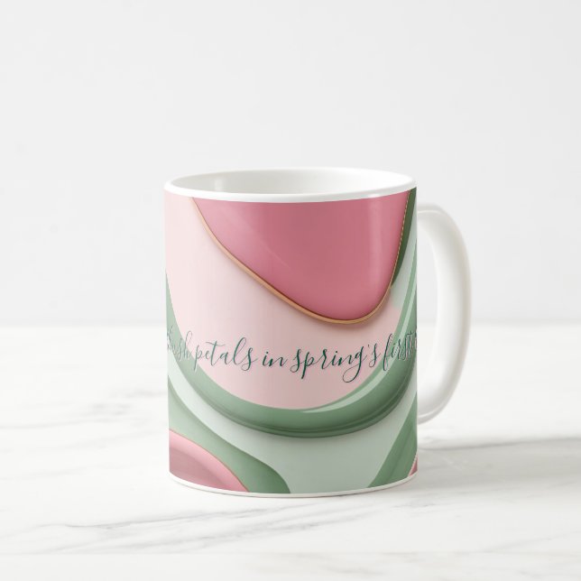 De Café Caneca clássica com gráfico abstrato elegante (Frente Esquerda)