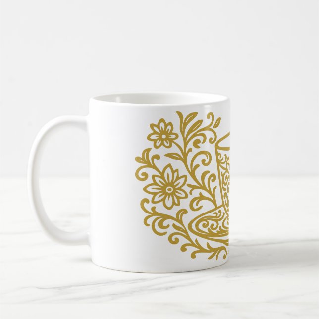 De Café Caneca Clássica com Gravação em Filigrana, 11 oz (Esquerda)